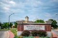 Wichita, Kansas, USA: 6-2021: Main entrance sign to Wichita State University central campus