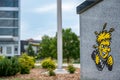 Wichita, Kansas, USA: 6-2021: Wichita State University Shockers logo outside Koch Arena