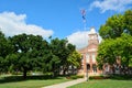 Wichita State University in Wichita, Kansas, Morrison Hall Clock Tower on a Sunny Day