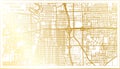 Wichita USA City Map in Retro Style in Golden Color. Outline Map