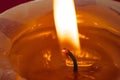 Wick candle flame Royalty Free Stock Photo