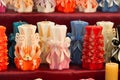 Wick, paraffin or wax od various colors, decor Royalty Free Stock Photo