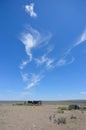 Wickahoney Post Office Stage Coach Station Idaho big sky cloud formation people vertical