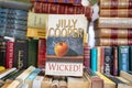 Wicked! book by Jilly Cooper at the flea market. Royalty Free Stock Photo