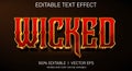 wicked 3d vector text effect with modern style design Royalty Free Stock Photo