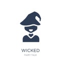 wicked icon. Trendy flat vector wicked icon on white background