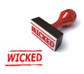 Wicked stamp 3d illustration