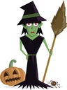 Wicked Witch halloween character Royalty Free Stock Photo
