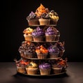 Wickedly Delicious: A Tower of Cupcakes Bewitching the Taste Buds