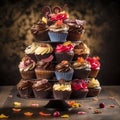 Wickedly Delicious: A Tower of Cupcakes Bewitching the Taste Buds