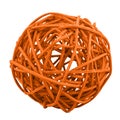 Wicker ball isolated on a white background Royalty Free Stock Photo