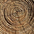 Wicker basket bottom. Circle spiral pattern