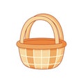 Charming wicker basket perfect for picnics or Easter treats Royalty Free Stock Photo
