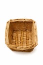 Wicker basket isolated on a white background Royalty Free Stock Photo
