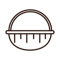 Wicker basket traditional empty line icon style