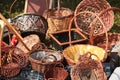 Wicker Baskets Royalty Free Stock Photo