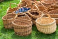 Wicker Baskets At Market Royalty Free Stock Photo