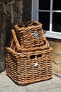 Wicker baskets for sale.