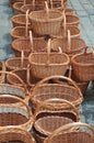 Wicker baskets for sale. Royalty Free Stock Photo