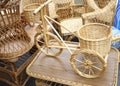 Wicker bicycle and furniture