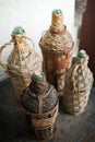 Wicker Bottle Carriers Royalty Free Stock Photo