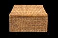 wicker box isolated on black Royalty Free Stock Photo