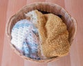 Wicker clothes basket Royalty Free Stock Photo