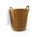 wicker clothes basket Royalty Free Stock Photo
