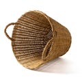 Wicker clothes basket isolated Royalty Free Stock Photo