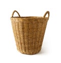 wicker clothes basket isolated Royalty Free Stock Photo