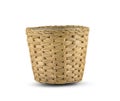 wicker clothes basket on white background. Royalty Free Stock Photo