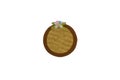 Wicker Coaster isolated on background top viwe