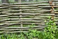 Wicker fence background Royalty Free Stock Photo