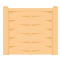 Wicker fence icon, cartoon style