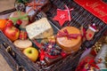 Christmas Food Hamper Royalty Free Stock Photo