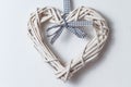 Wicker hearts with ribbon