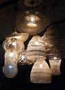 Wicker lamps Royalty Free Stock Photo