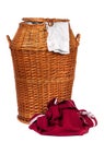 Wicker laundry basket