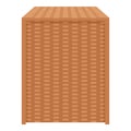 Wicker laundry box icon cartoon . Cleaner basket