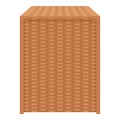 Wicker laundry box icon cartoon vector. Cleaner basket