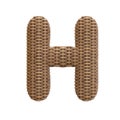 Wicker letter H - Upper-case 3d rattan font - suitable for Decoration, design or craftsmanship related subjects