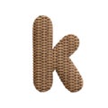 Wicker letter K - Small 3d rattan font - Suitable for Decoration, design or craftsmanship related subjects