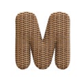 Wicker letter M - Capital 3d rattan font - suitable for Decoration, design or craftsmanship related subjects