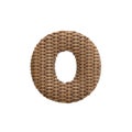 Wicker letter O - Small 3d rattan font - Suitable for Decoration, design or craftsmanship related subjects