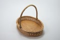 Wicker oval basket, handmade, tray with handle