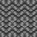 Wicker pattern with 3d effect of thin silver lines decorative background. Weaving metallic parallel stripes creative backdrop