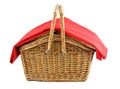 Wicker picnic basket Royalty Free Stock Photo