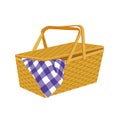 Wicker picnic basket