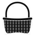 Wicker picnic icon, simple style