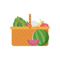 Wicker Picnic Vegetable Basket